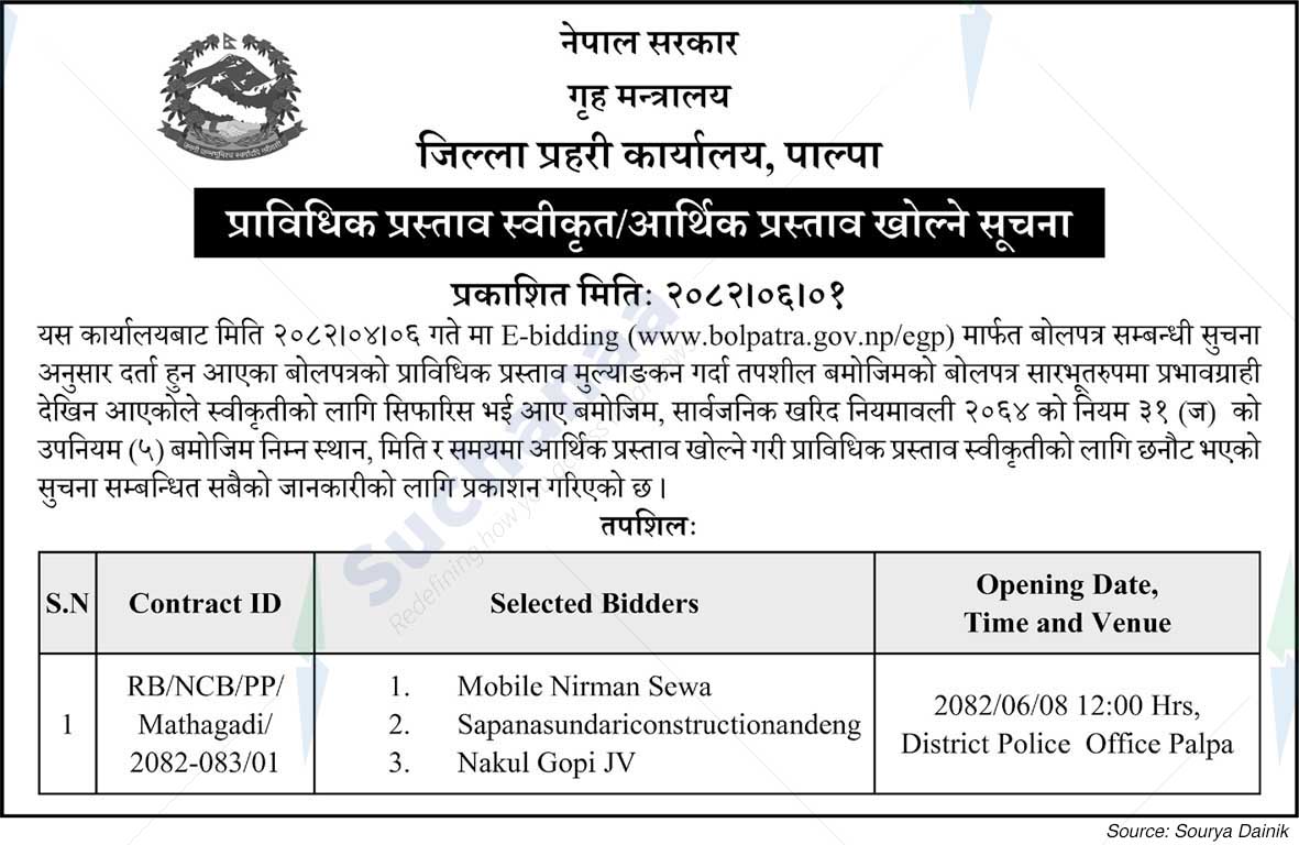 District Police office,  Palpa