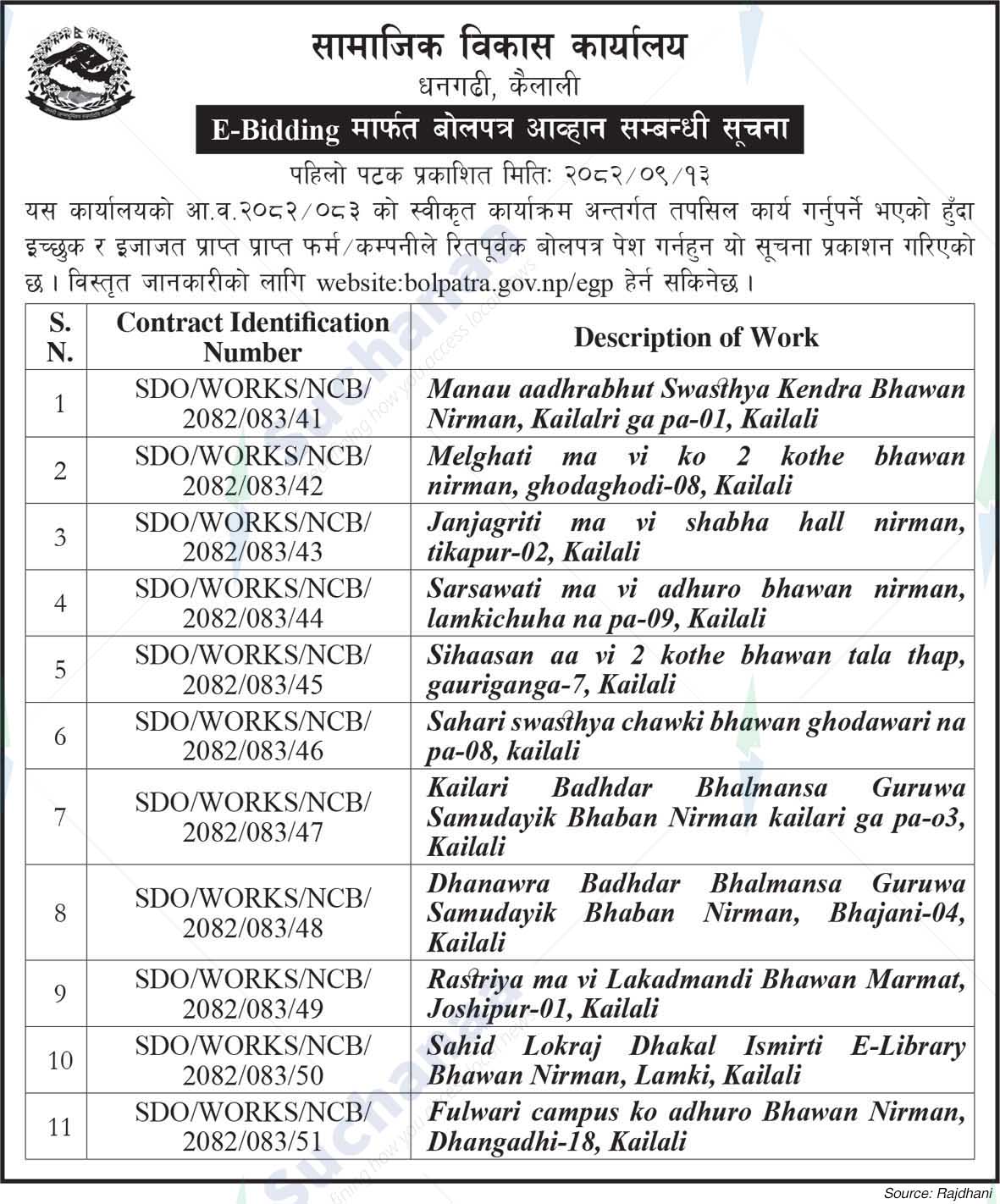 Social Development of Office, Dhangadhi, Kailali