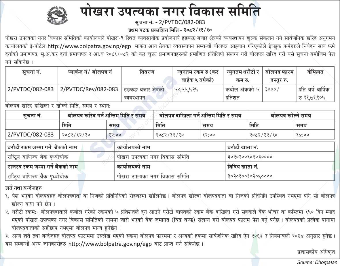 Pokhara Town Development Committee, pokhara