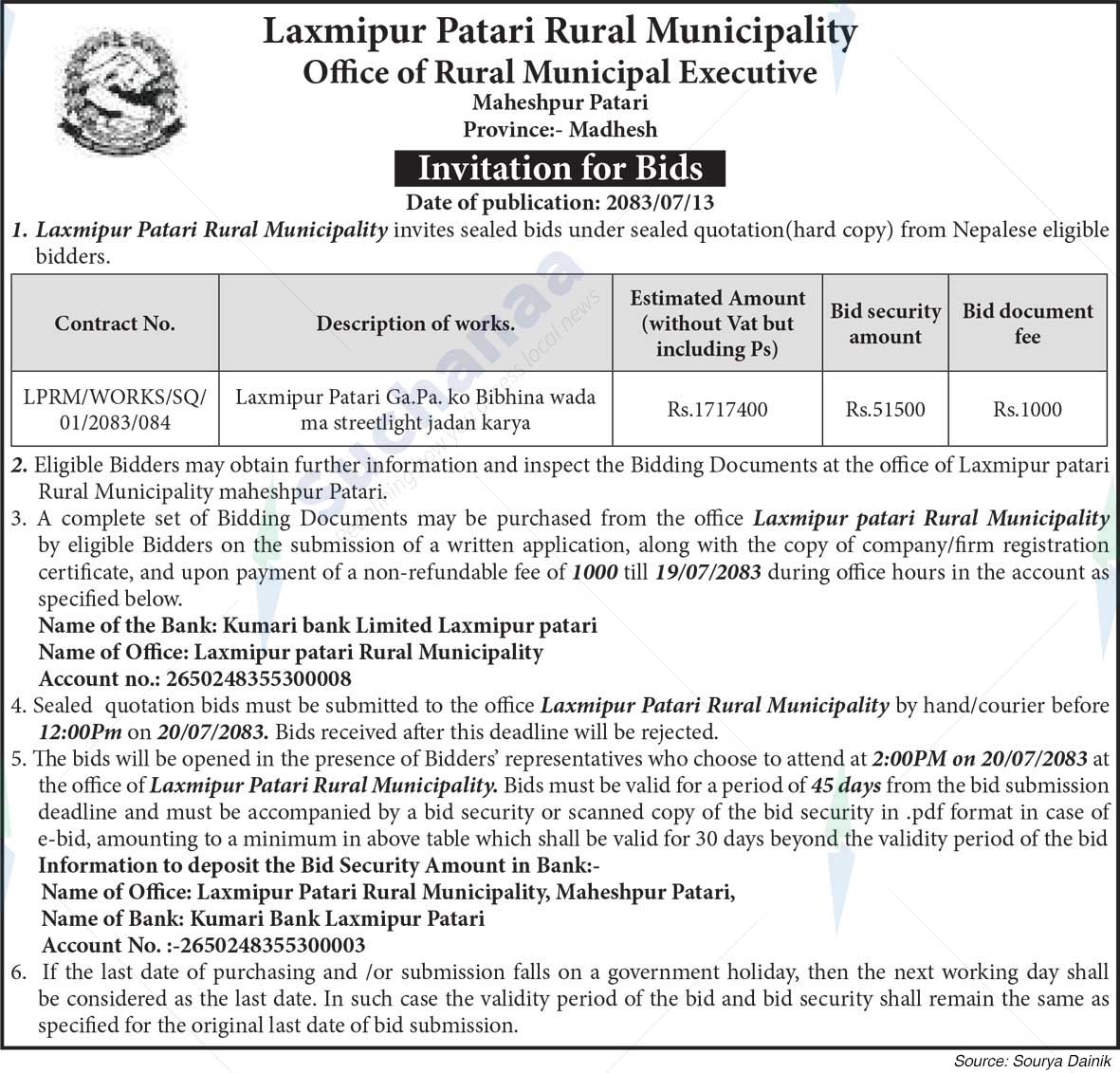 Laxmipur Patari Rural Municipality