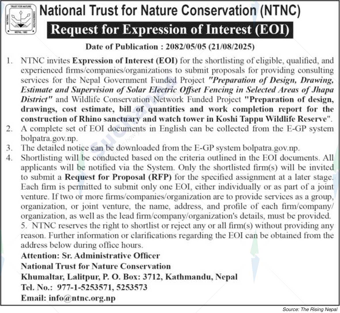 National Trust for Nature Conservation (NTNC)