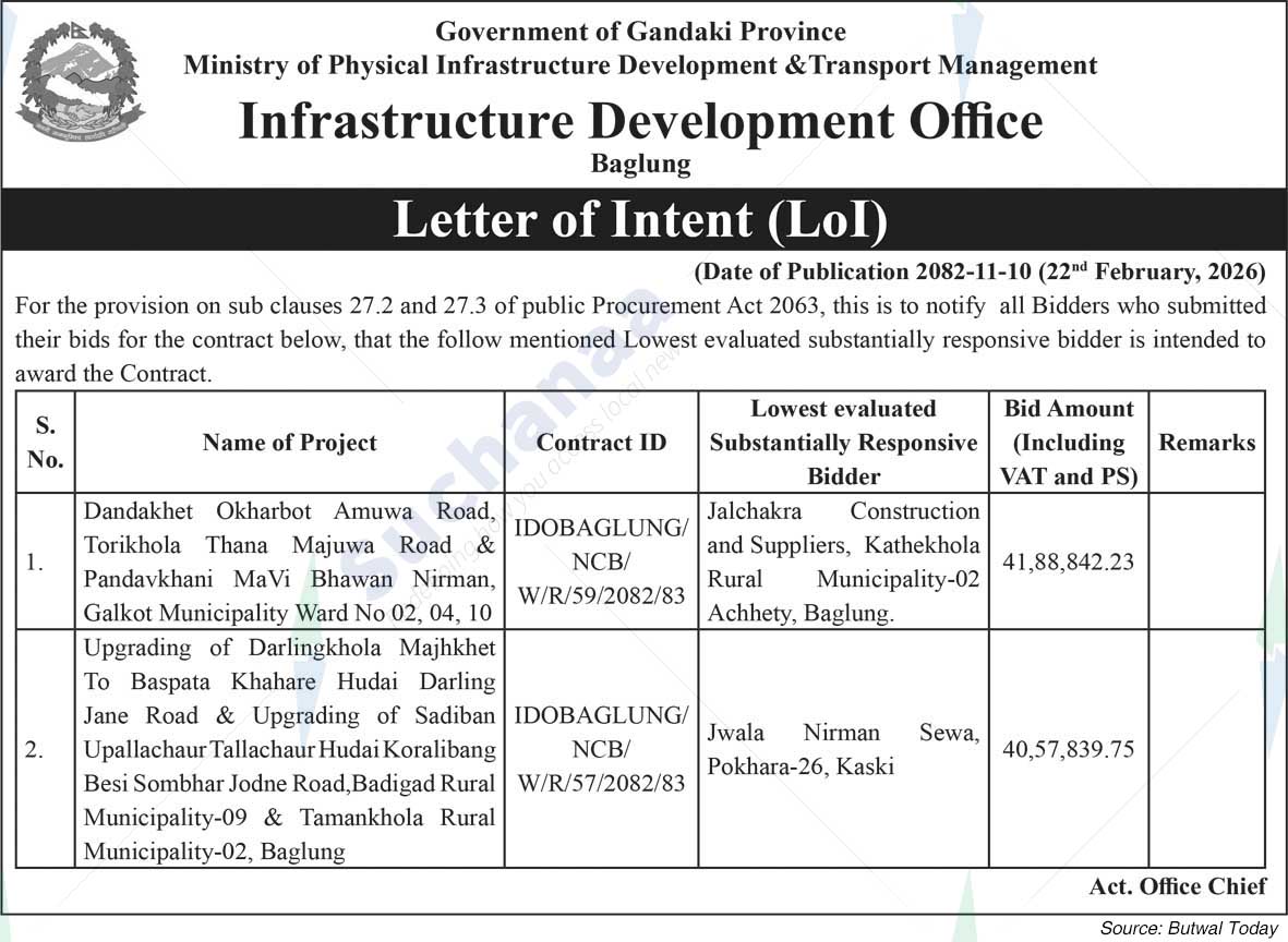 Infrastructure Development Office, Baglung