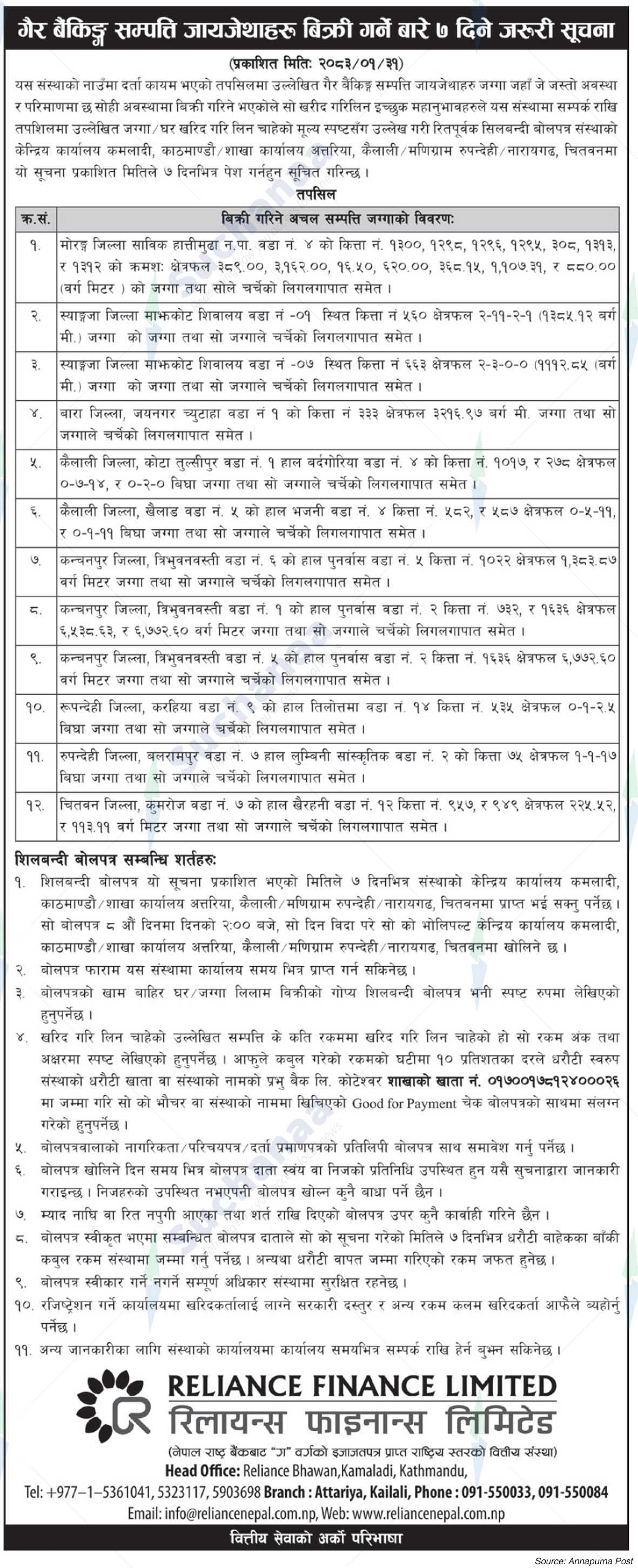 Reliance Finance Limited
