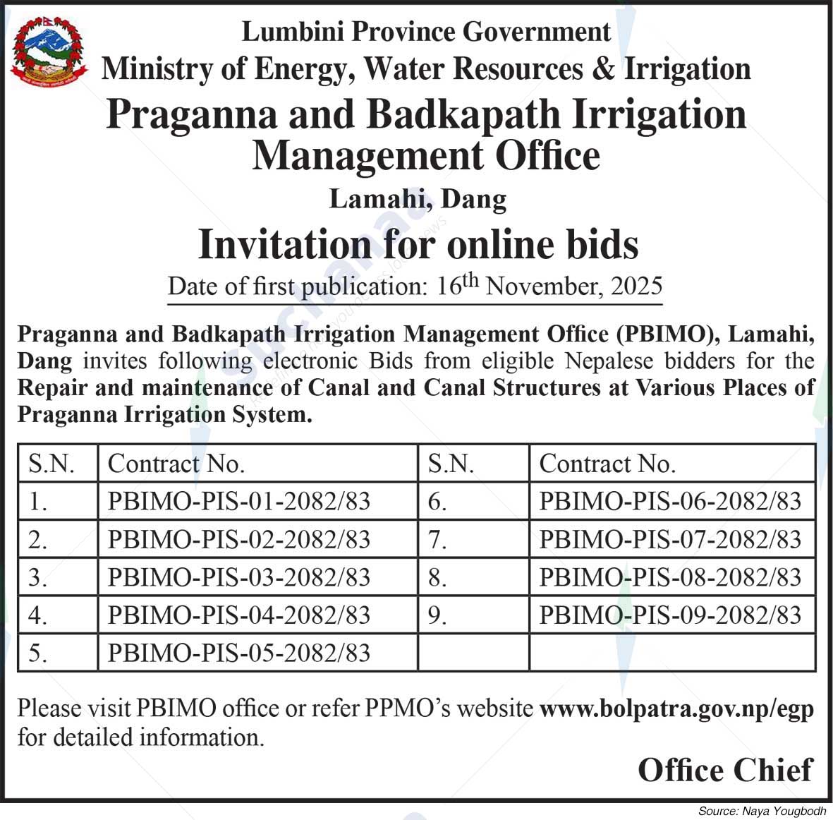 Praganna and Badkapath Irrigation Management Office, Lamahi, Dang
