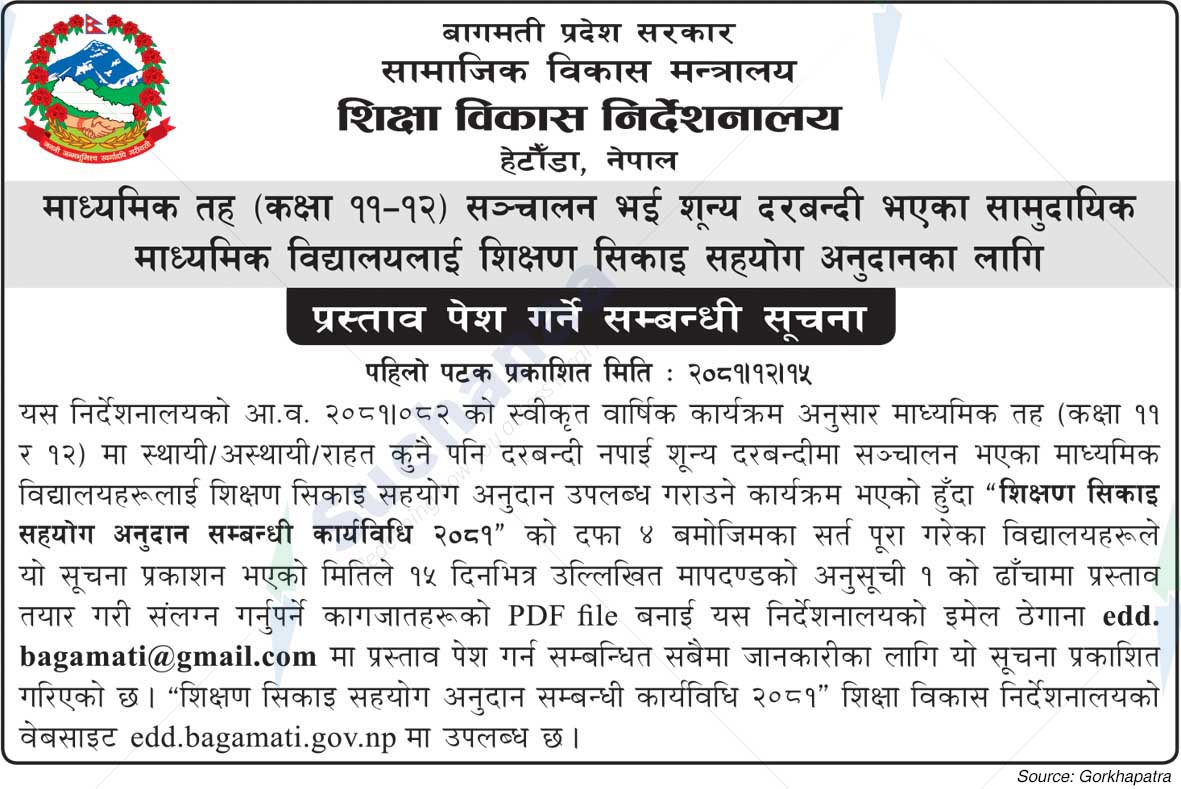 Directorate of Education Development