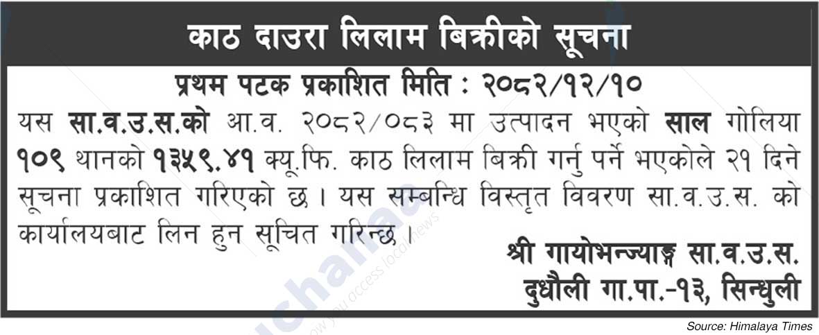 Shree Gayobhanjyang Saa.Wa.Wo.Sa.