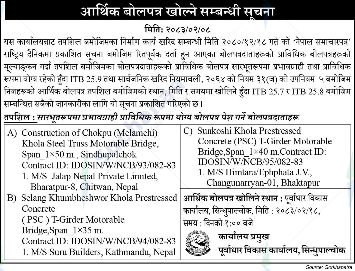 Infrastructure Development Office, Sindhupalchowk
