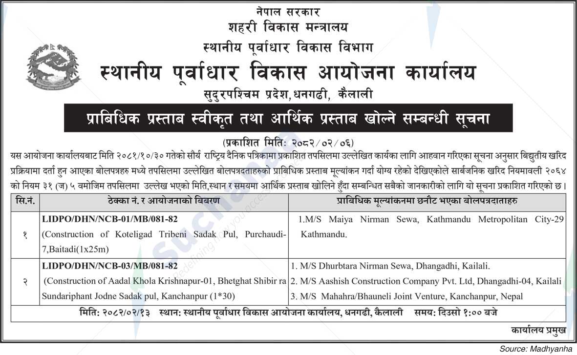 Infrastructure Development Office  Charikot, Dolakha