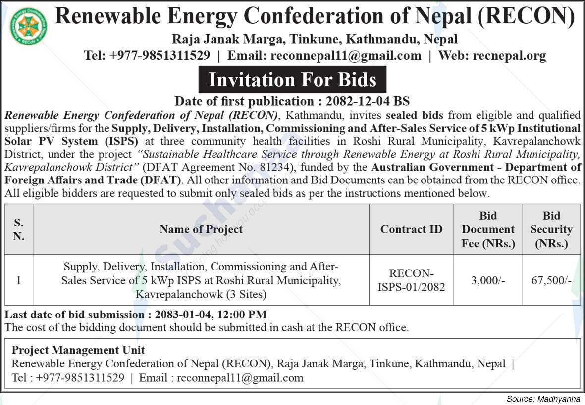 Renewable Energy Confederation of Nepal (RECON)