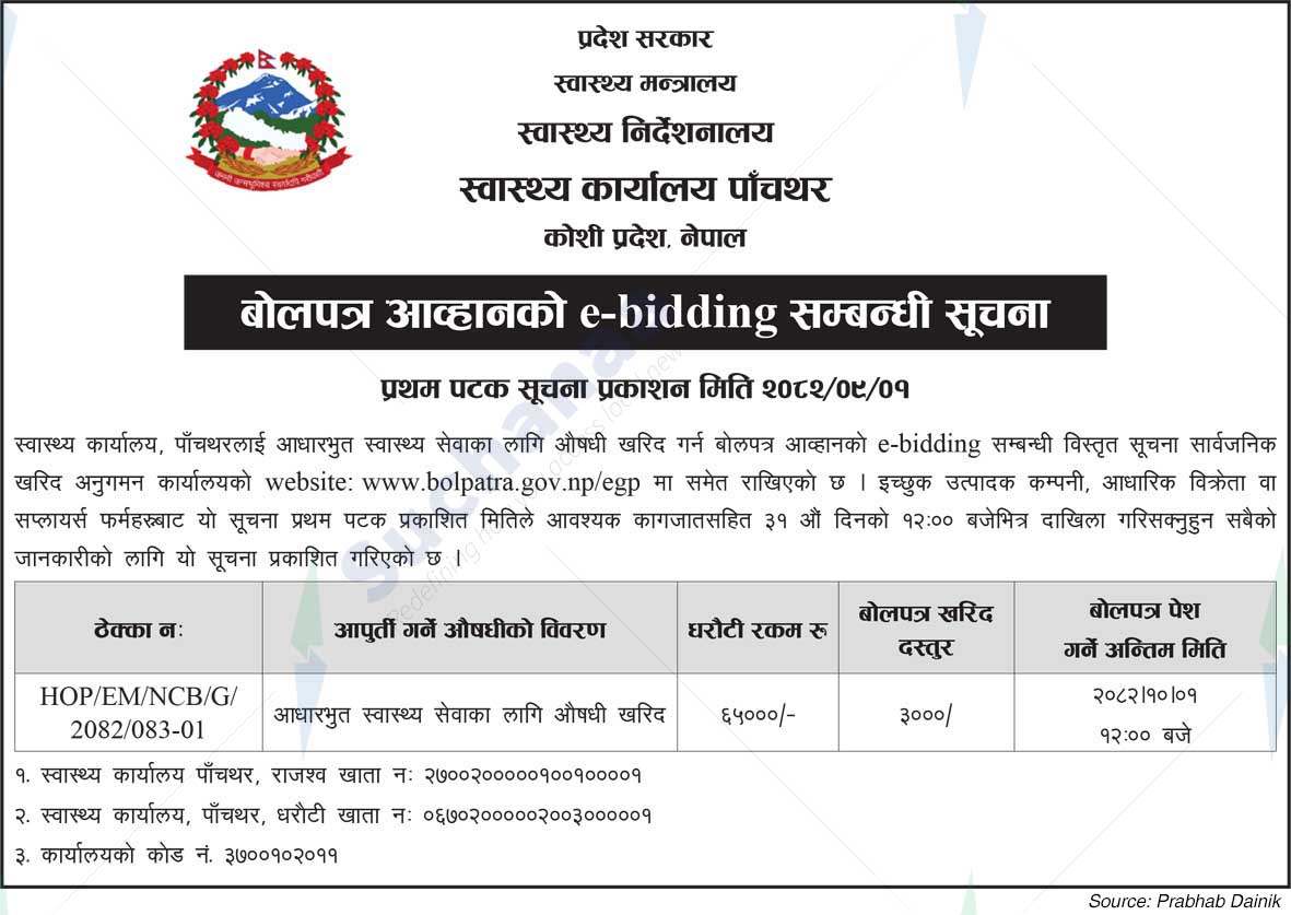 Health Office, Pachthar