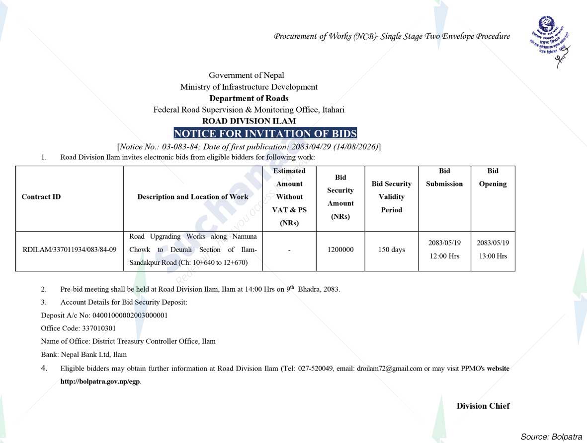Road Division, Illam