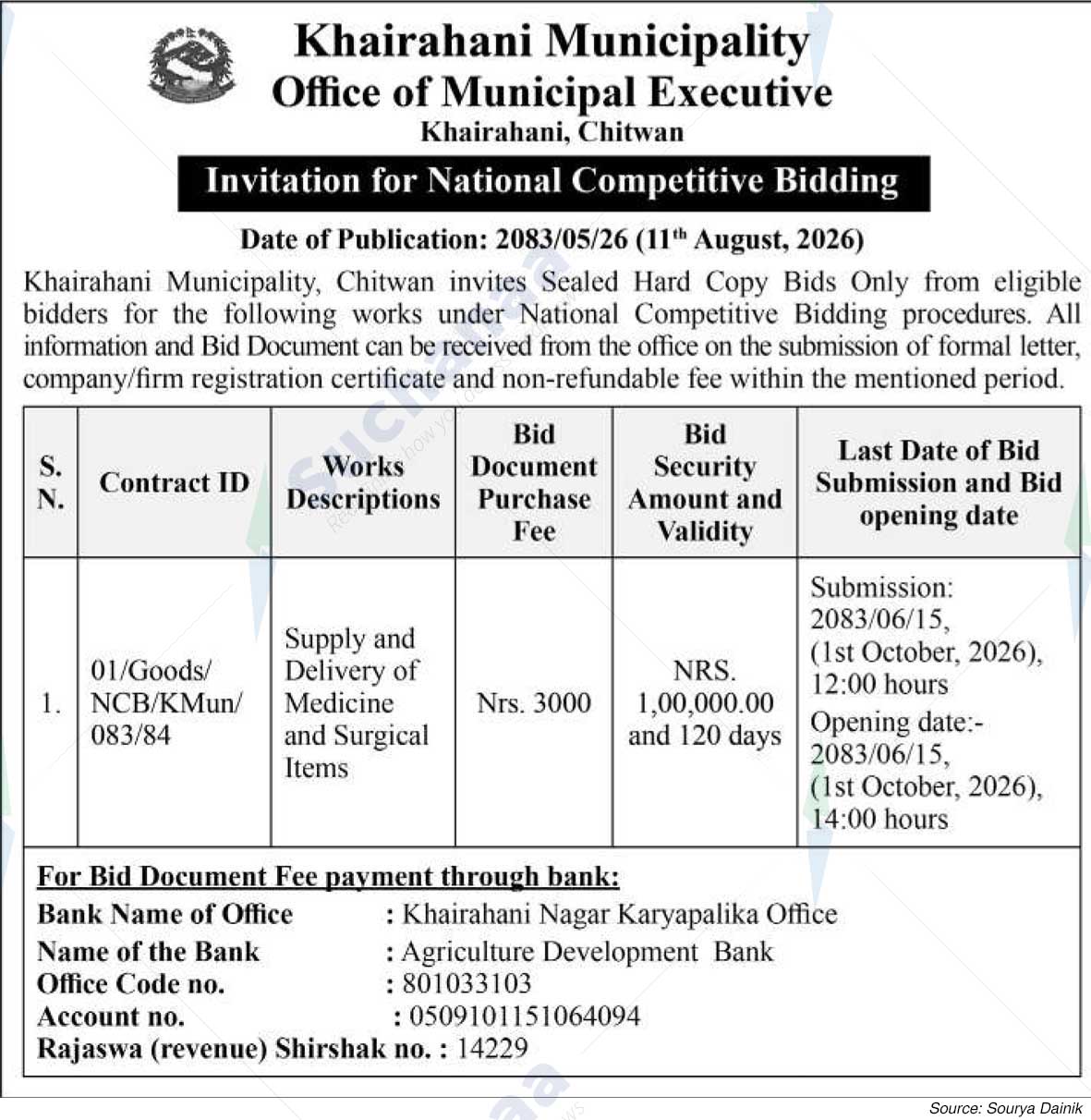 Khairahani Municipality