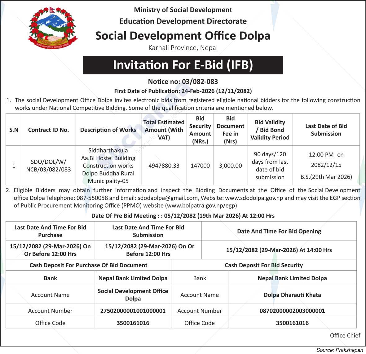 Social Development Office, Dolpa