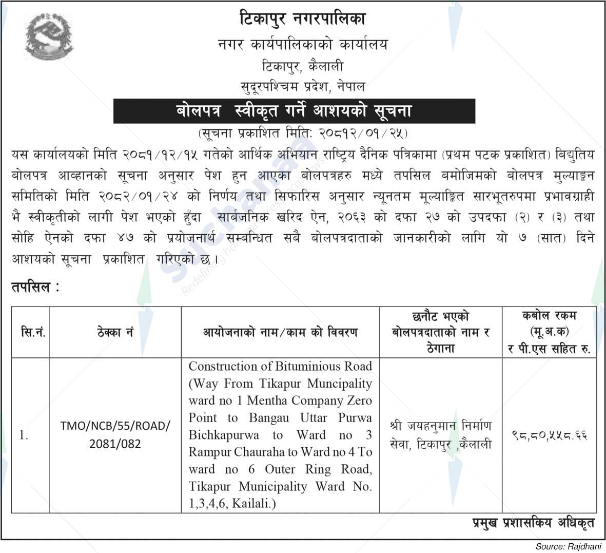 Tikapur Municipality