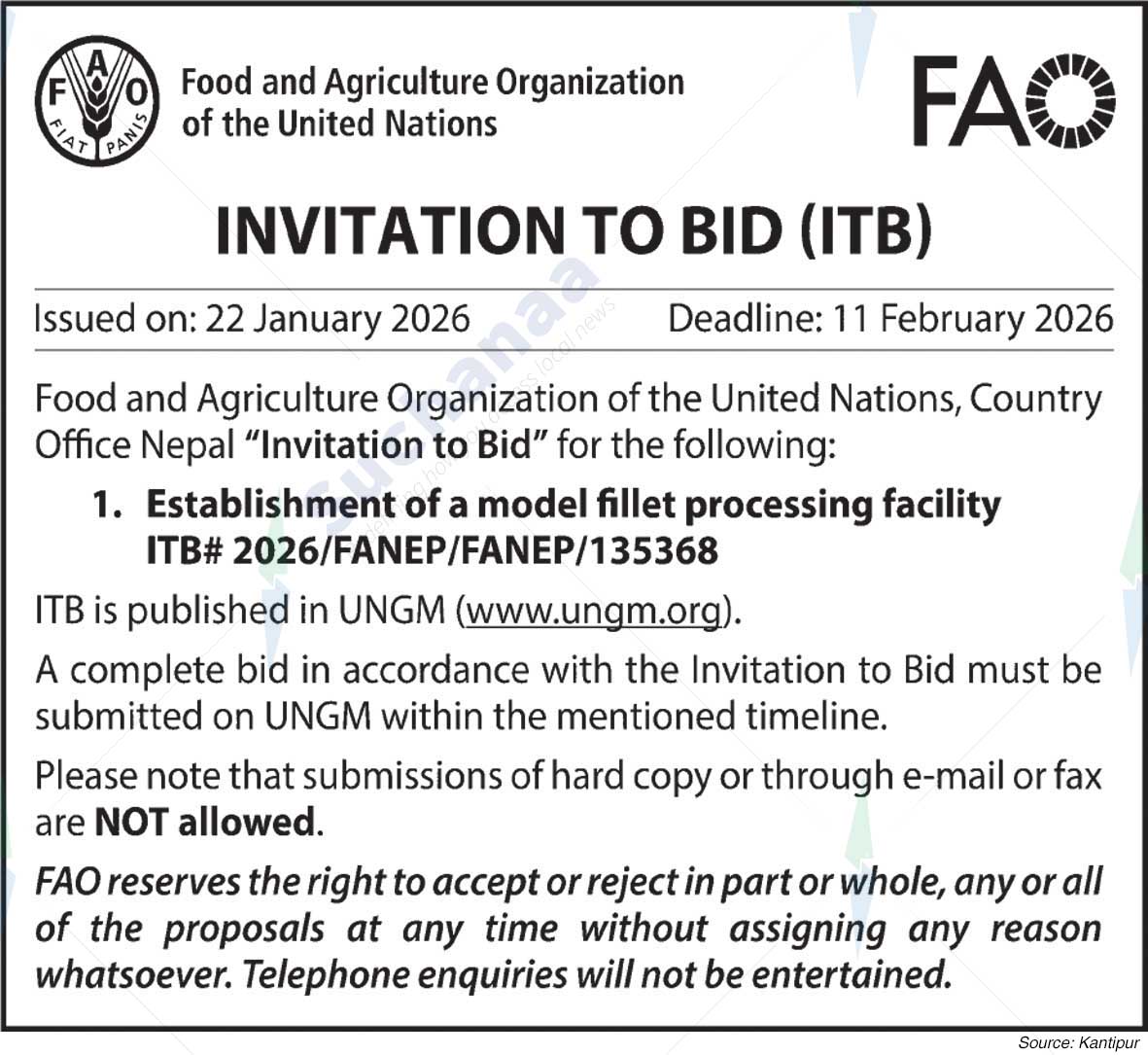 Food and Agriculture Organization of the United Nations (FAO)