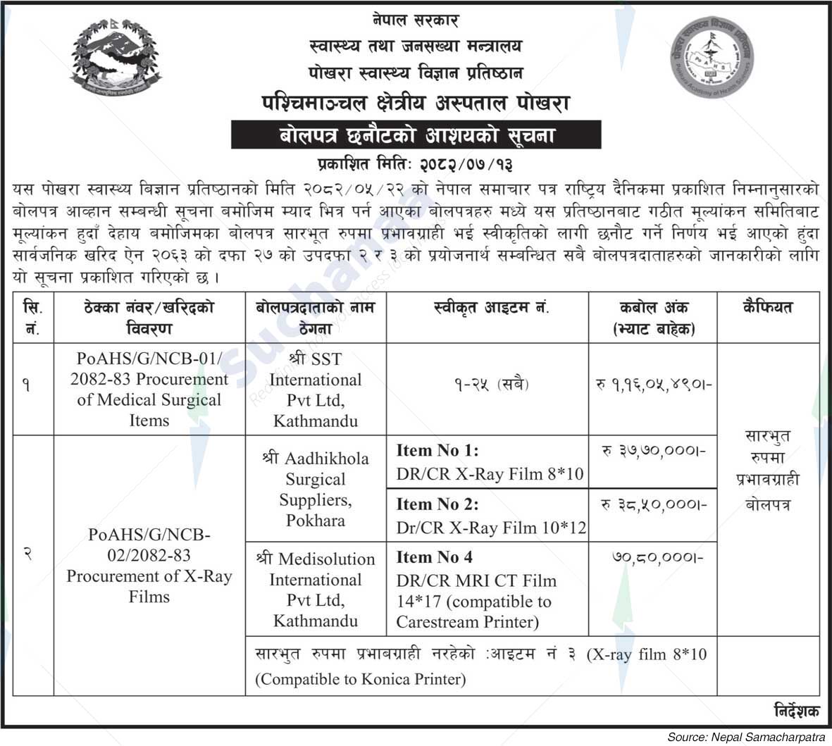 Pokhara Academy of Health Sciences, Western Regional Hospital