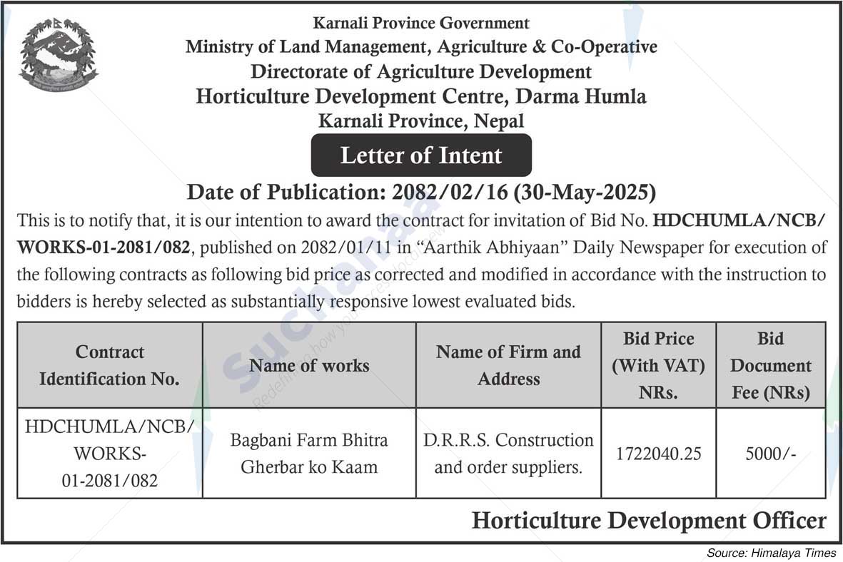 Horticulture Development Centre, Darma Humla