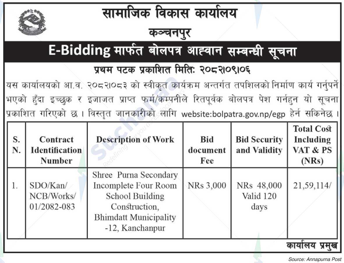 Office of Social Development, Kanchanpur