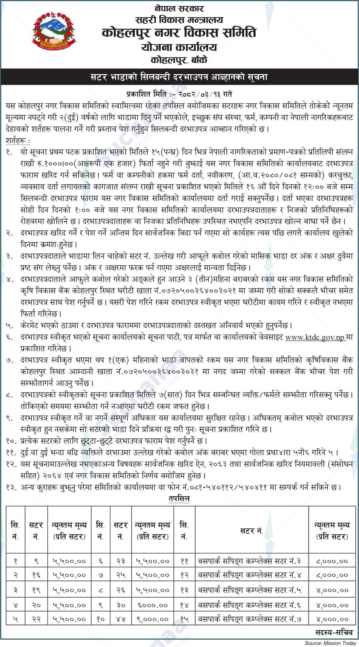 Kohalpur Municipal Development Committee