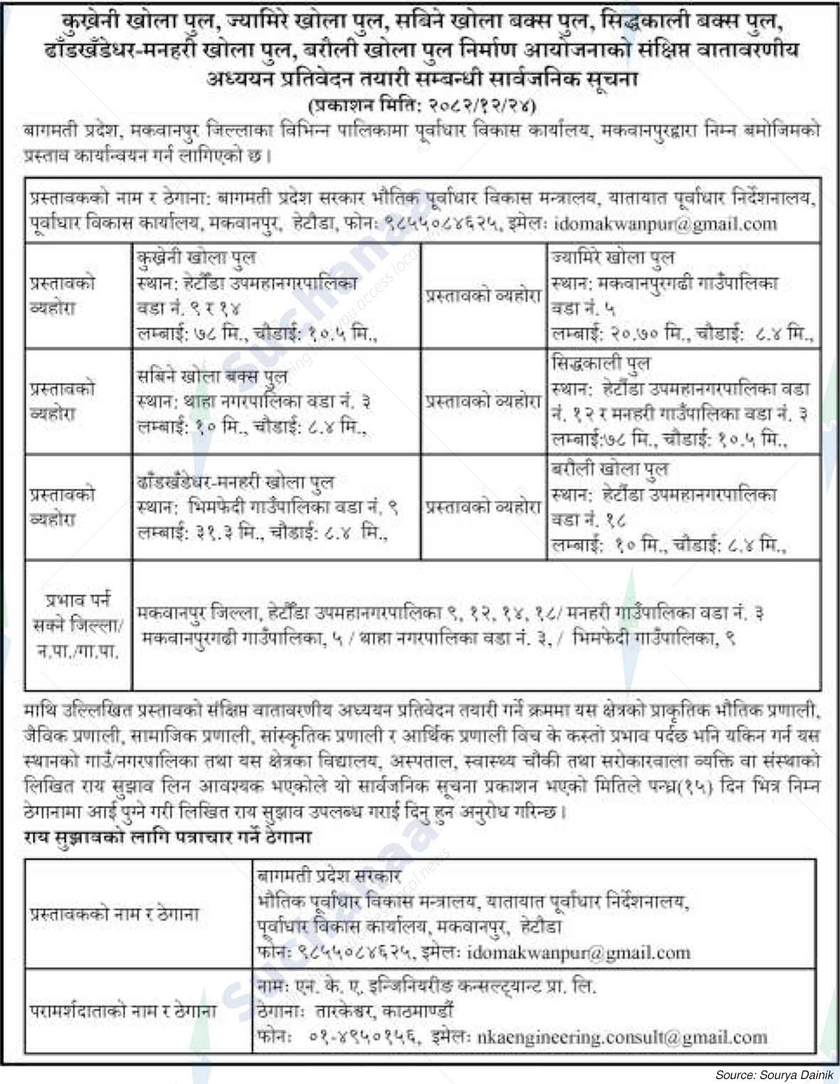 Infrastructure Development Office, Hetauda