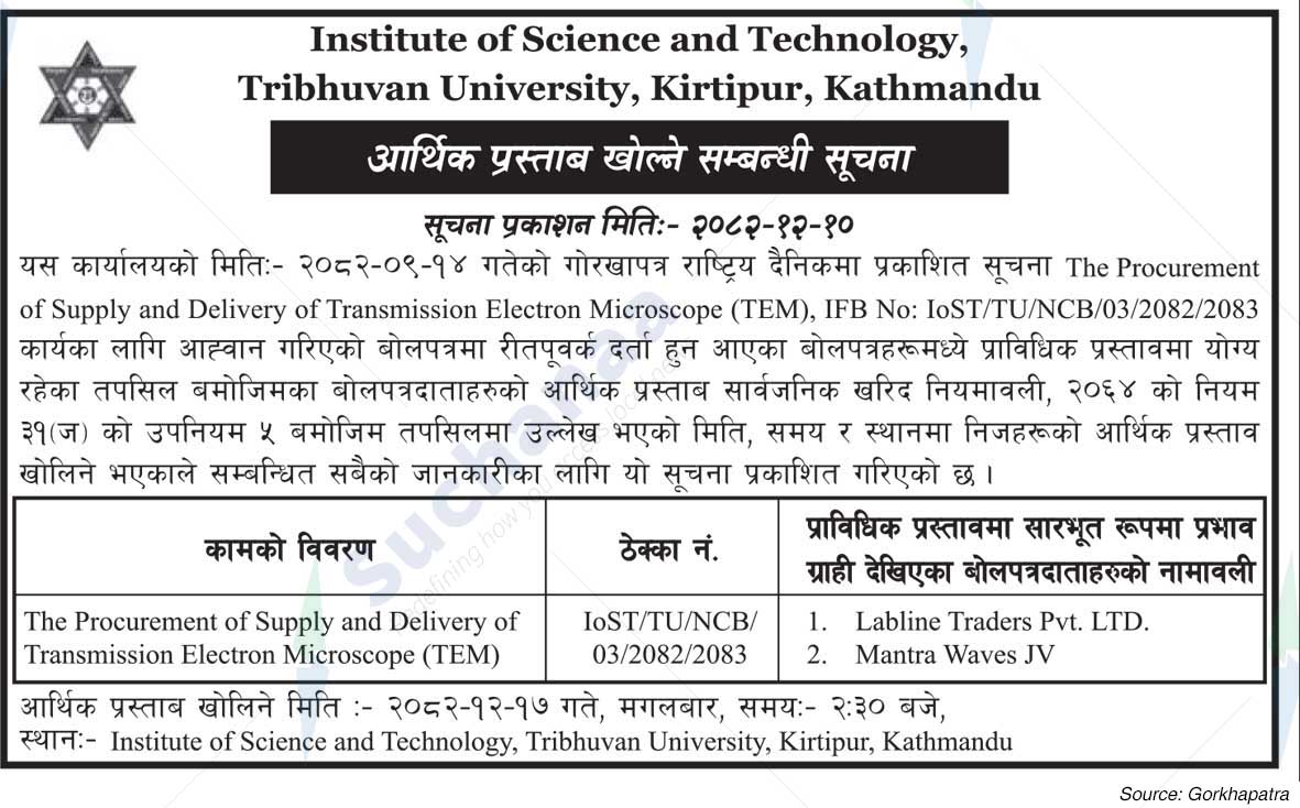 Tribhuvan University, Institute of Science and Technology (IoST)