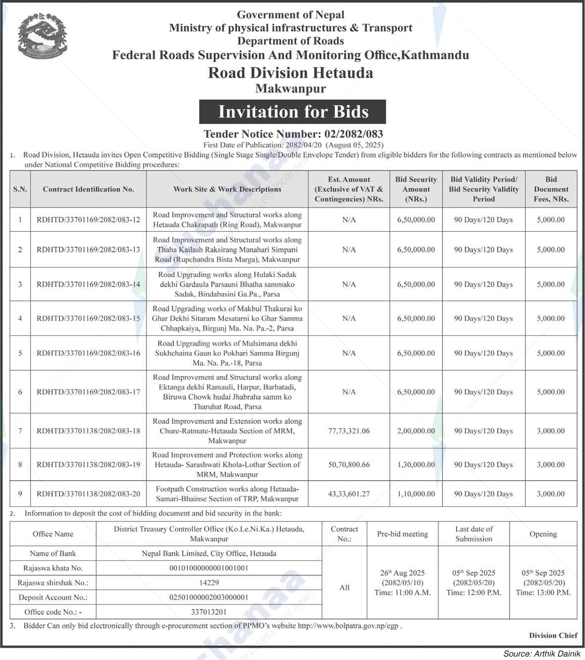 Road Division Hetauda