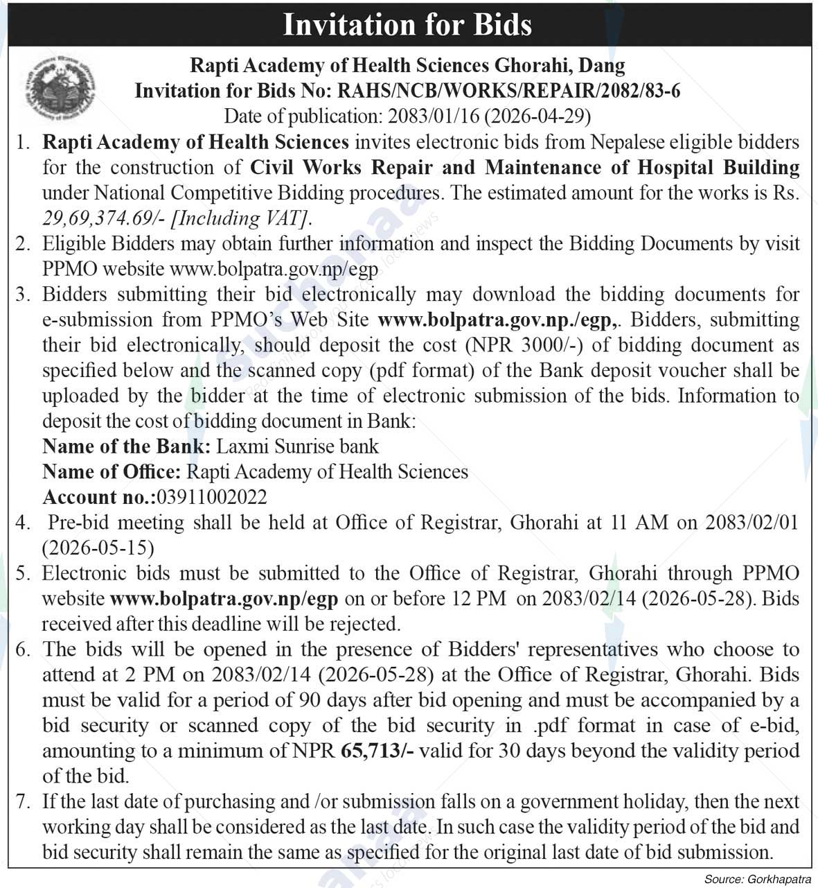 Rapti Academy of Health Sciences