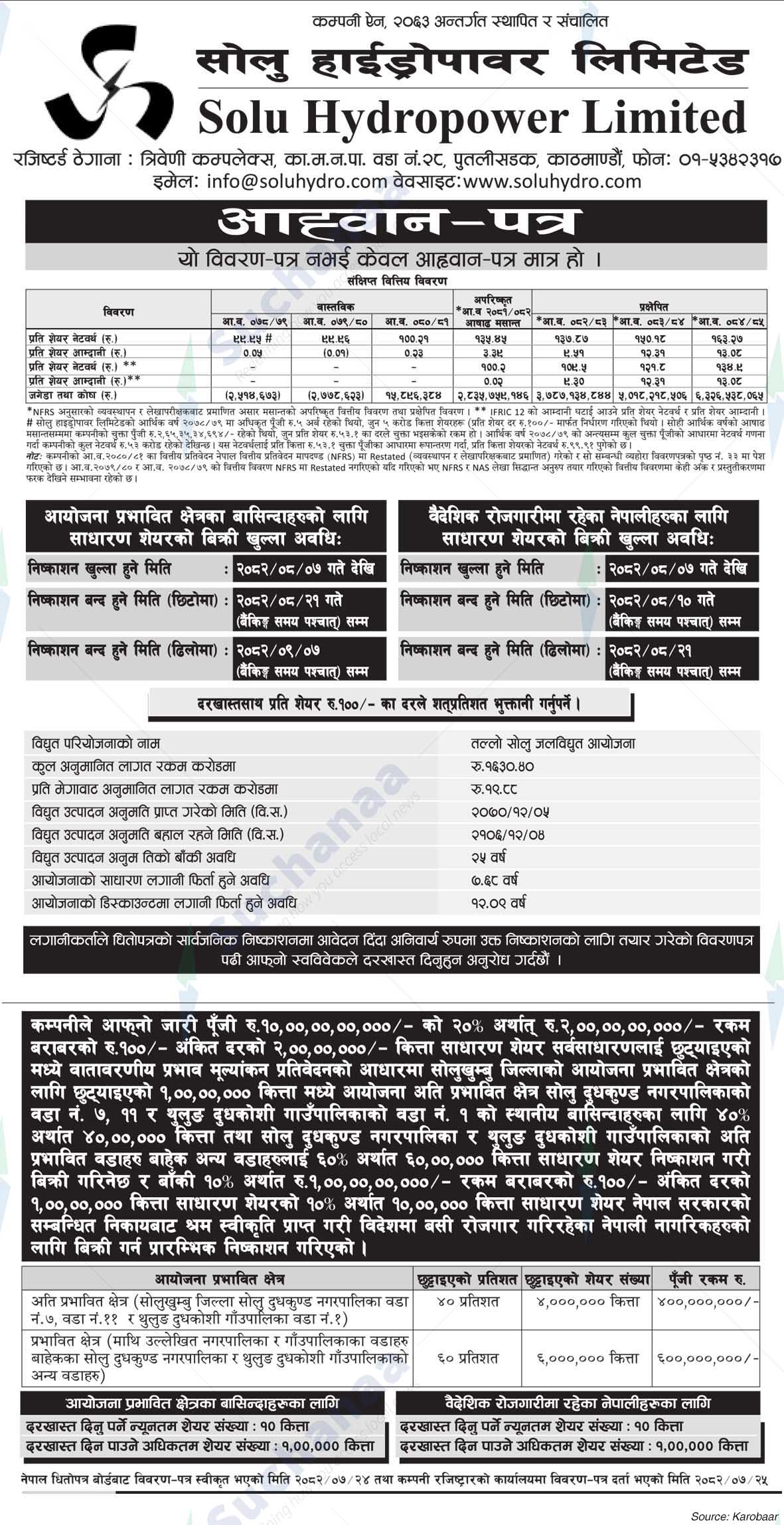 Solu Hydropower Limited