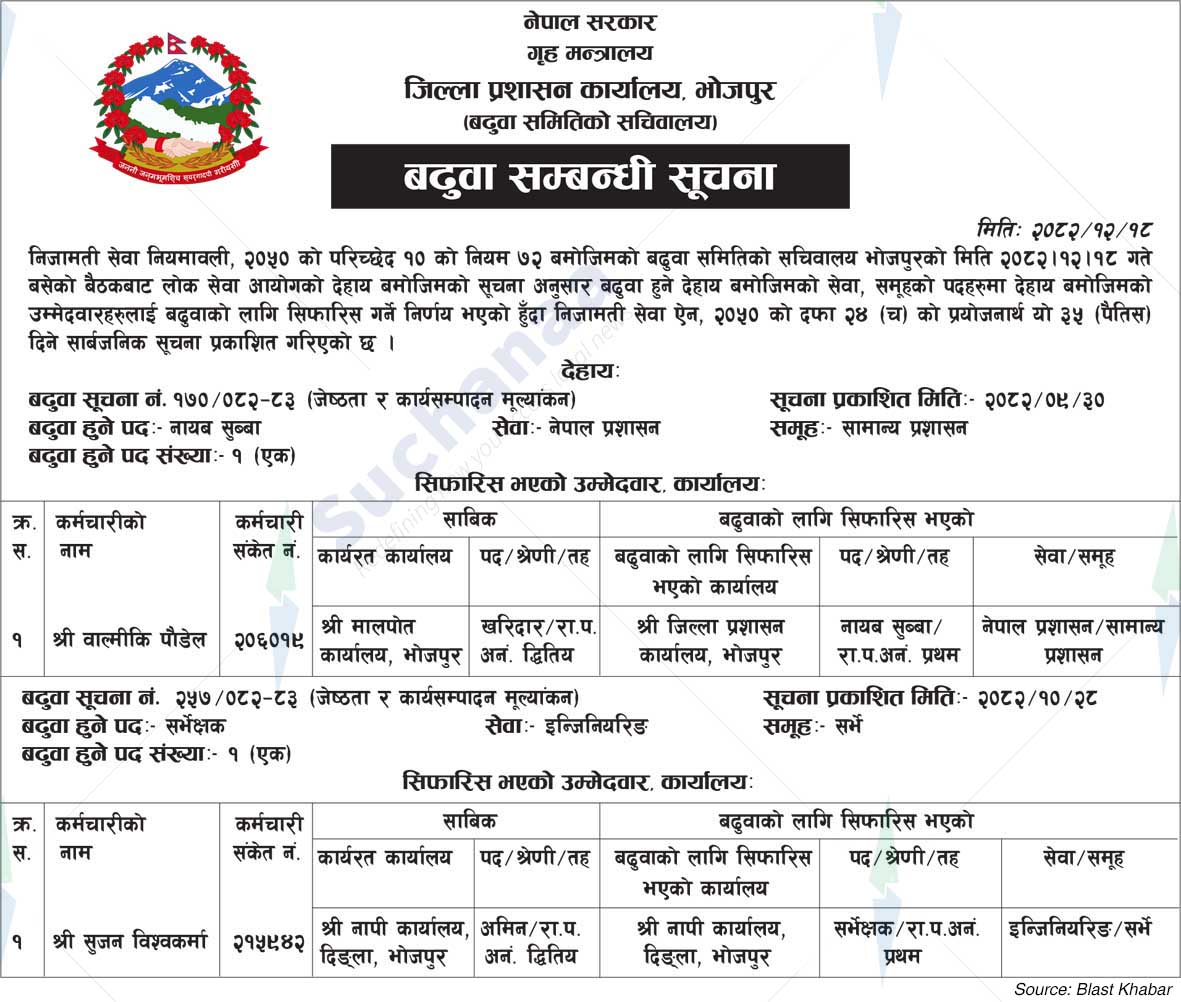 District Administration Office, Bhojpur