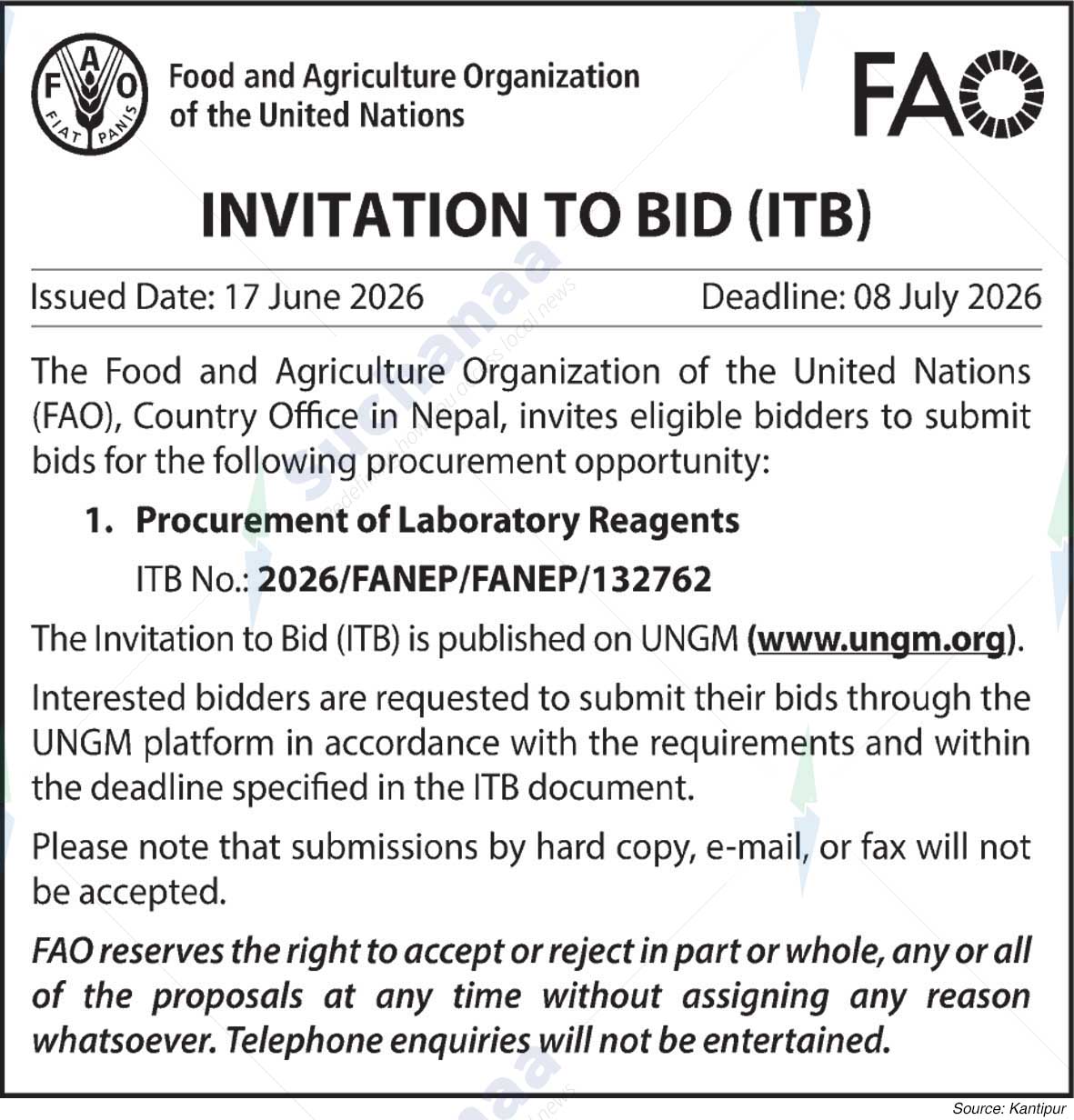 Food and Agriculture Organization of the United Nations (FAO)