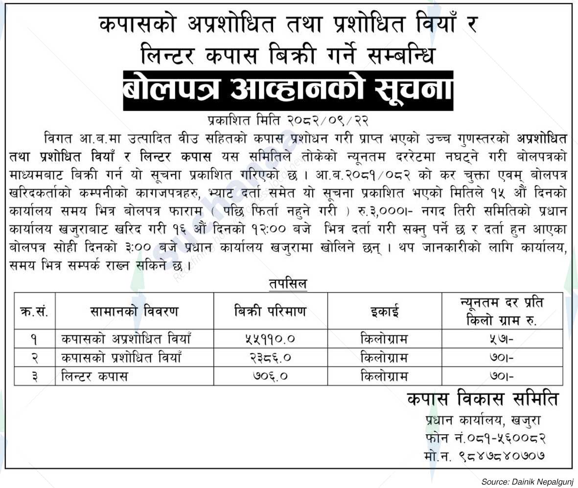 Cotton Development Board, Khajura