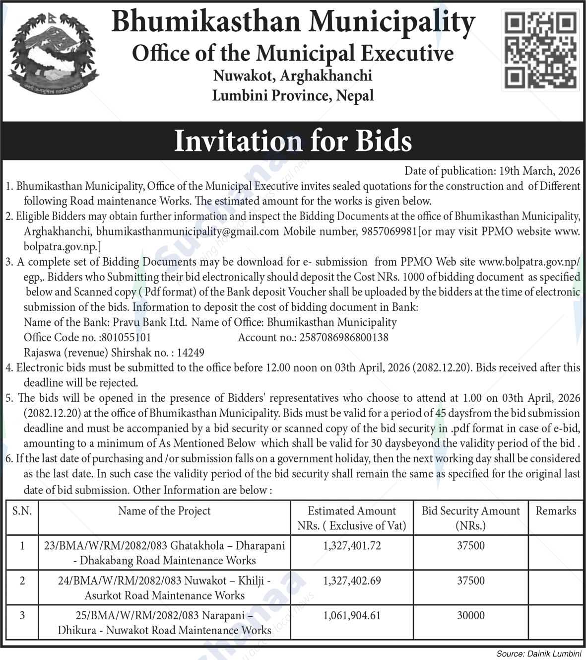 Bhumikasthan Municipality