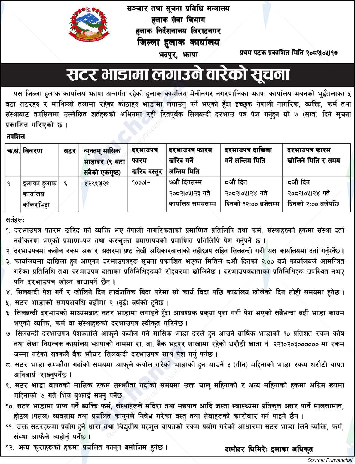 District Post Office, Bhadrapur, Jhapa
