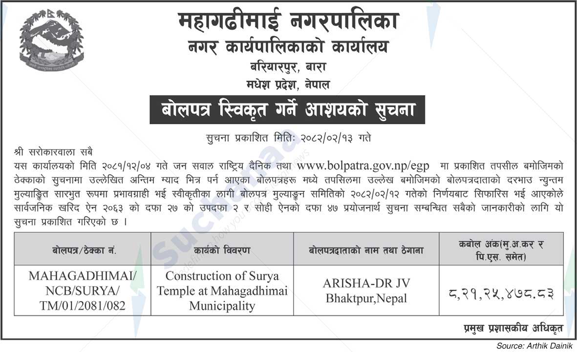 Mahagadhimai Municipality