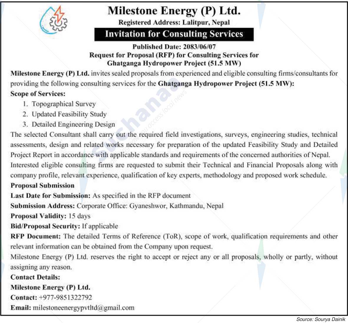 Milestone Energy Pvt. Ltd.