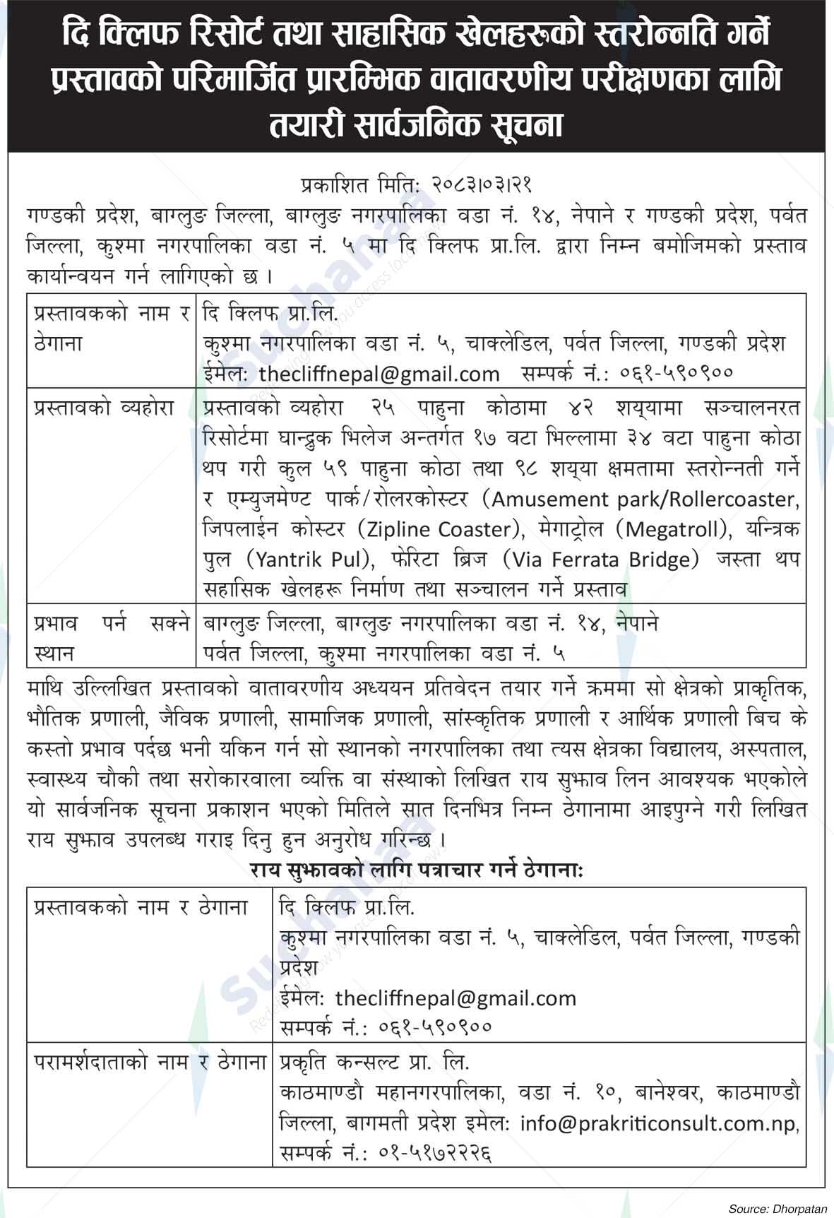The Cliff Pvt. Ltd.