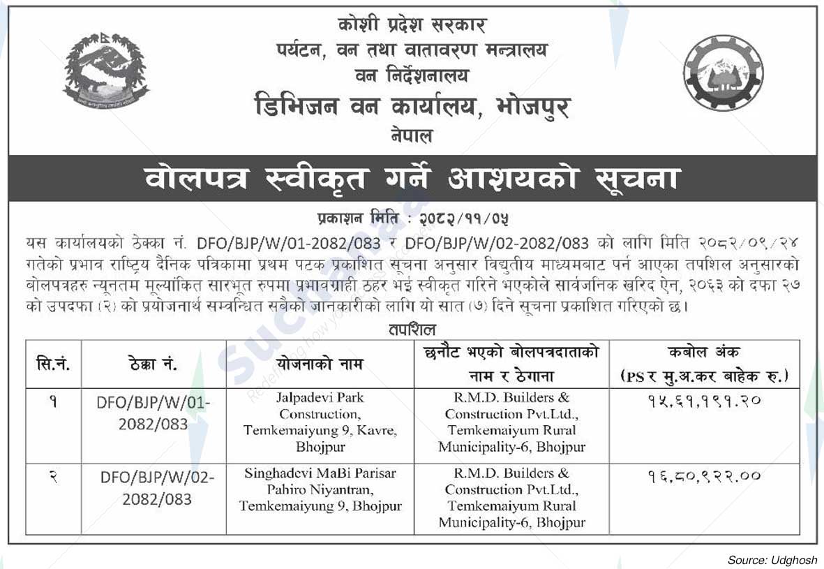 Division Forest Office, Bhojpur