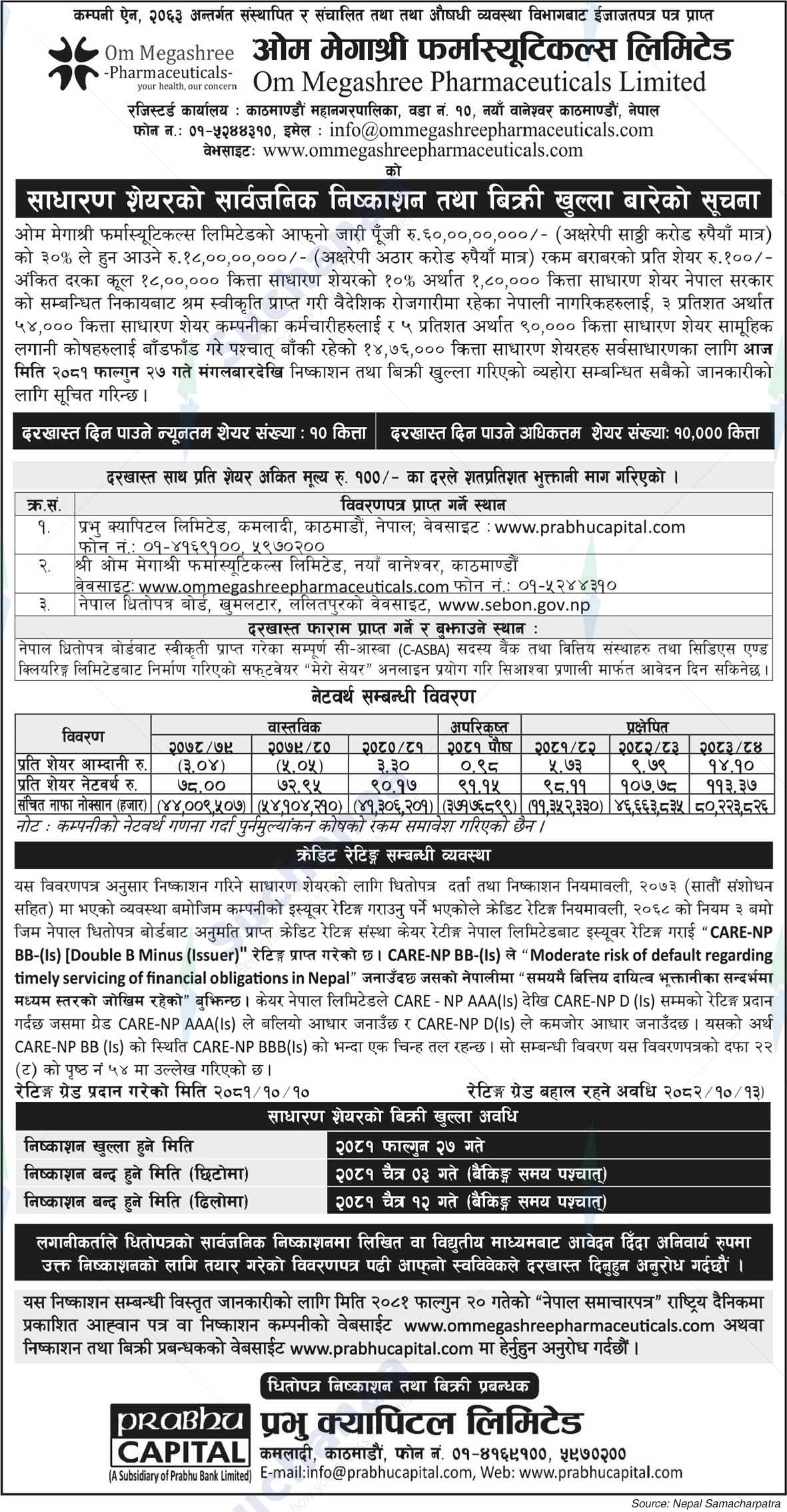 Om Megashree Pharmaceuticals Limited