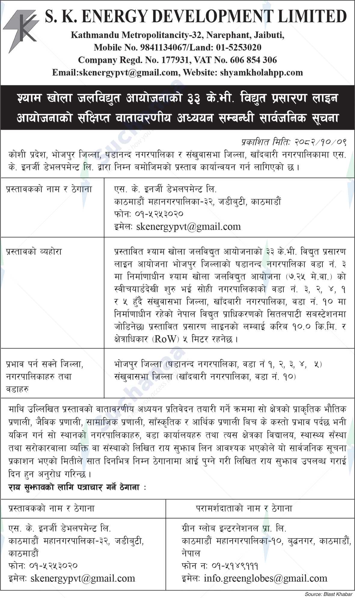 S. K. Energy Development Ltd., Jadibuti, Kathmandu