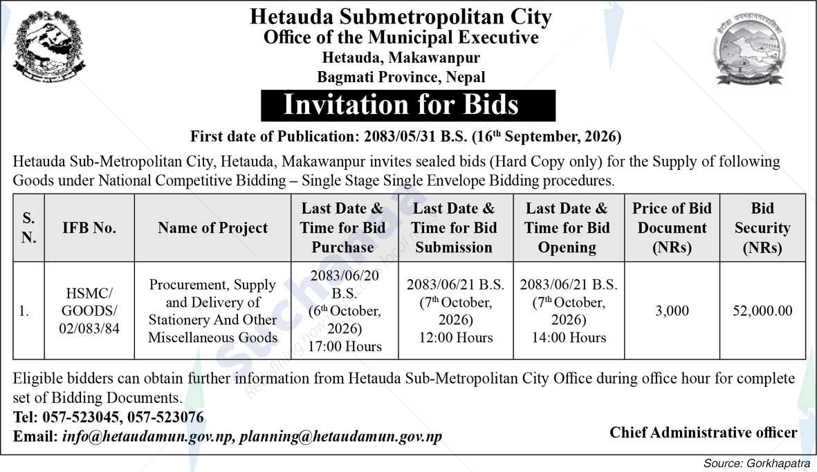 Hetauda Sub Metropolitan City