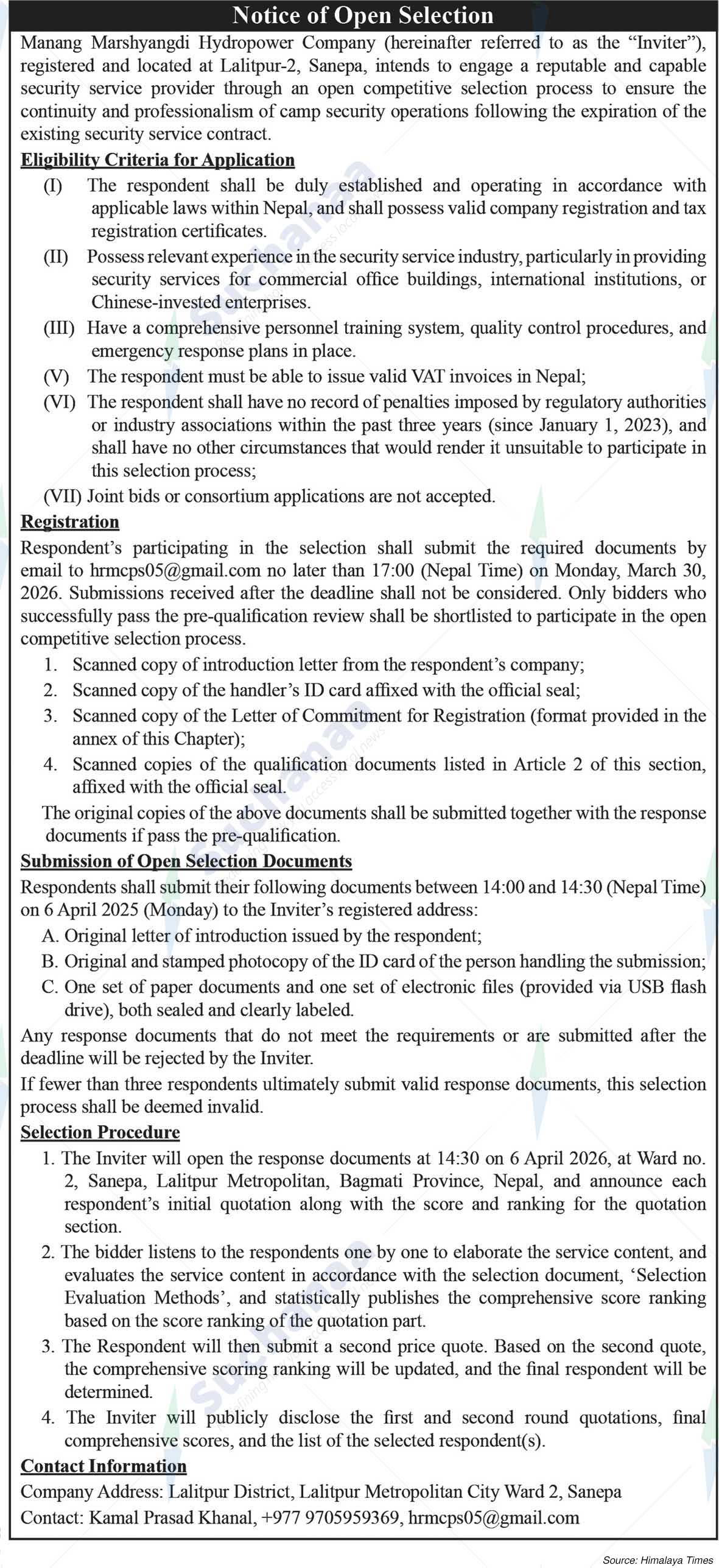 Manang Marsyangdi Hydropower Company Pvt. Ltd.