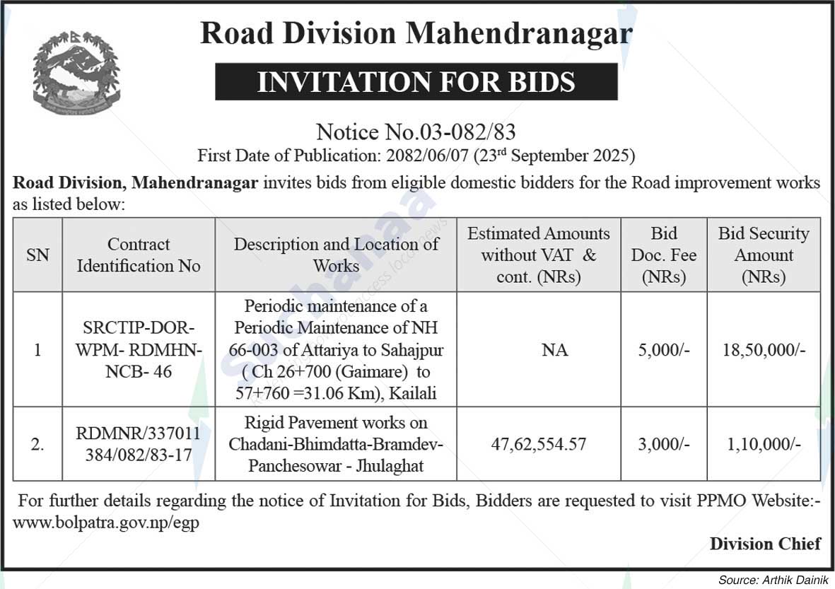 Road Division Mahendranagar