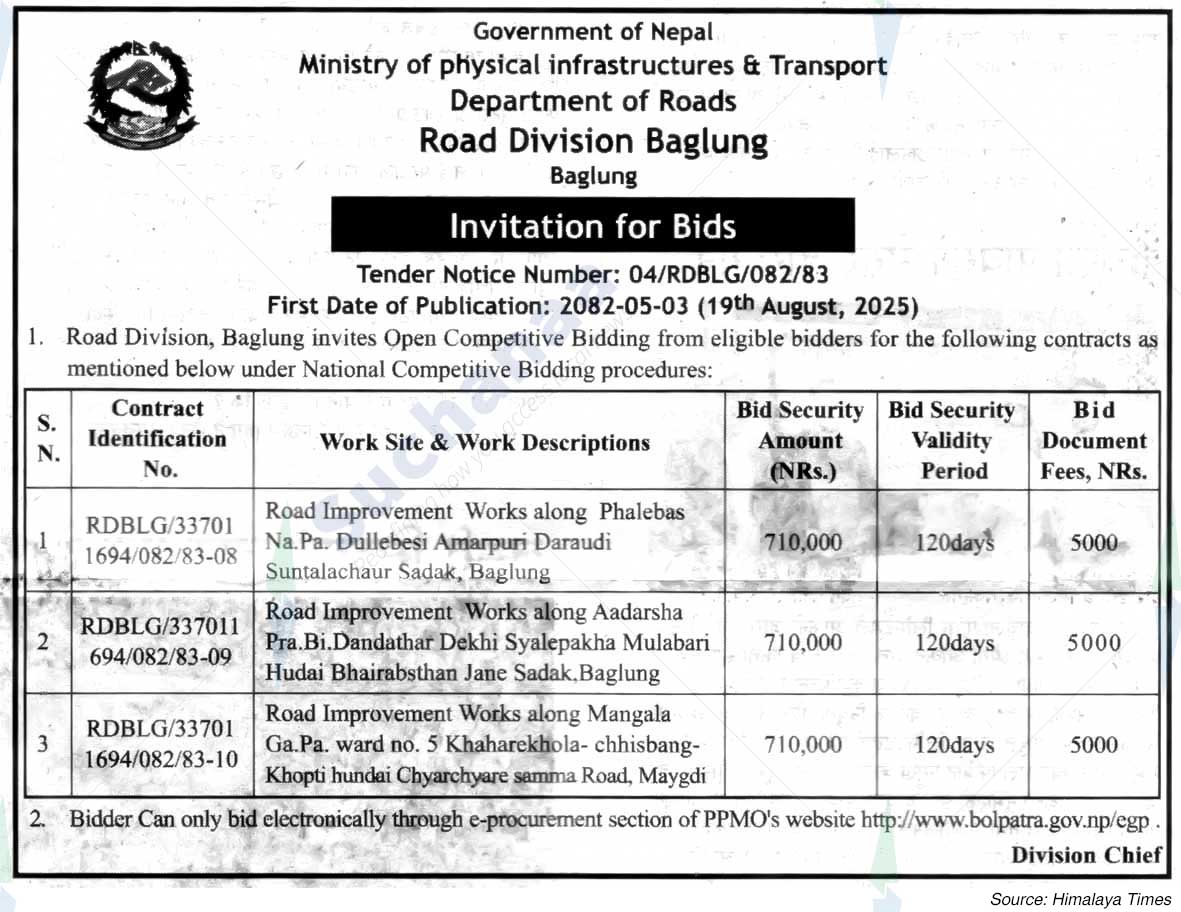 Road Division Baglung