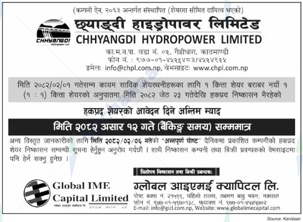 Chhyangdi Hydropower Ltd.