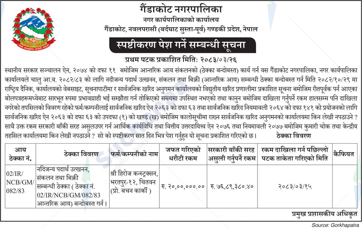 Gaindakot Municipality
