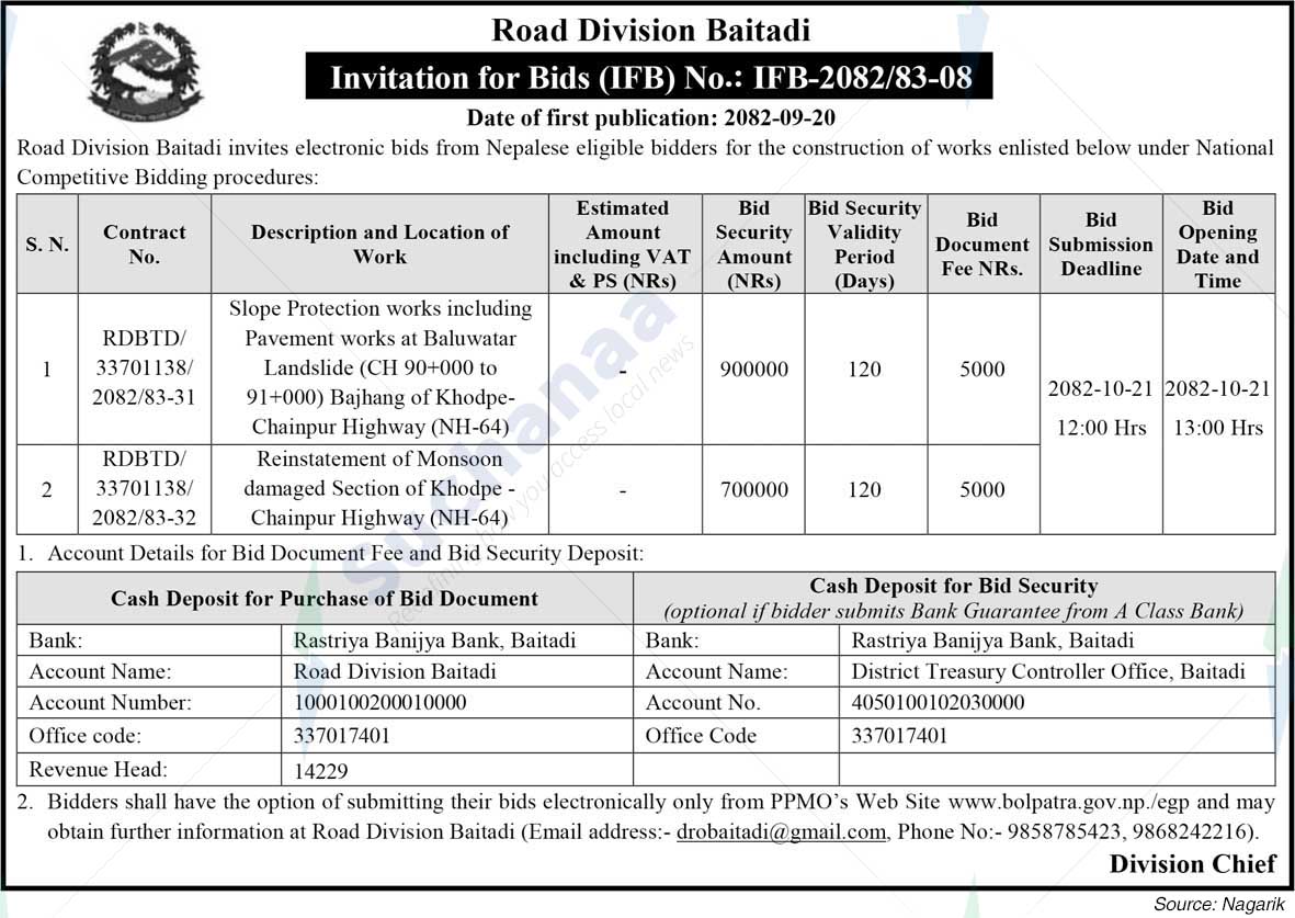Road Division,  Baitadi