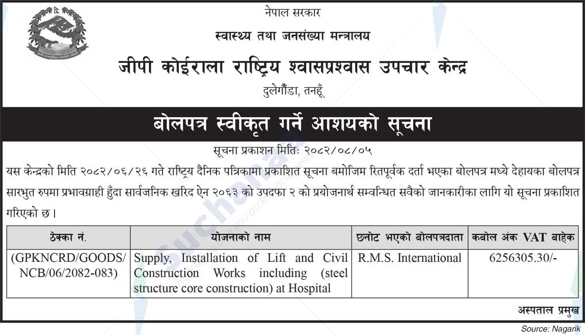 GP Koirala National Respiratory Therapy Center