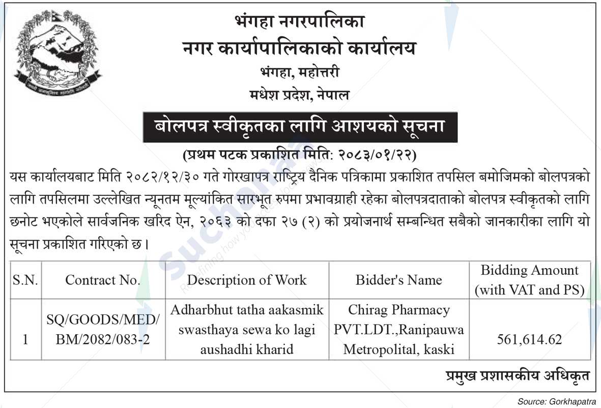 Bhangaha Municipality