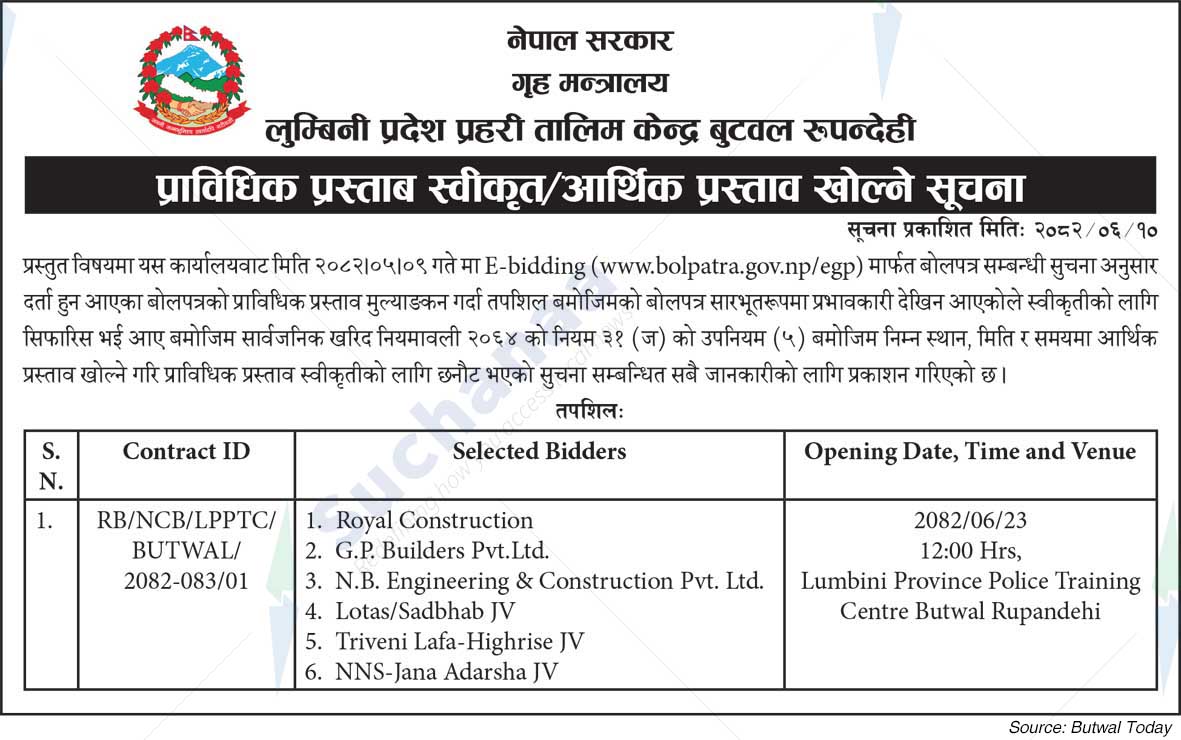 Lumbini Provincial Police Training Center Butwal Rupandehi