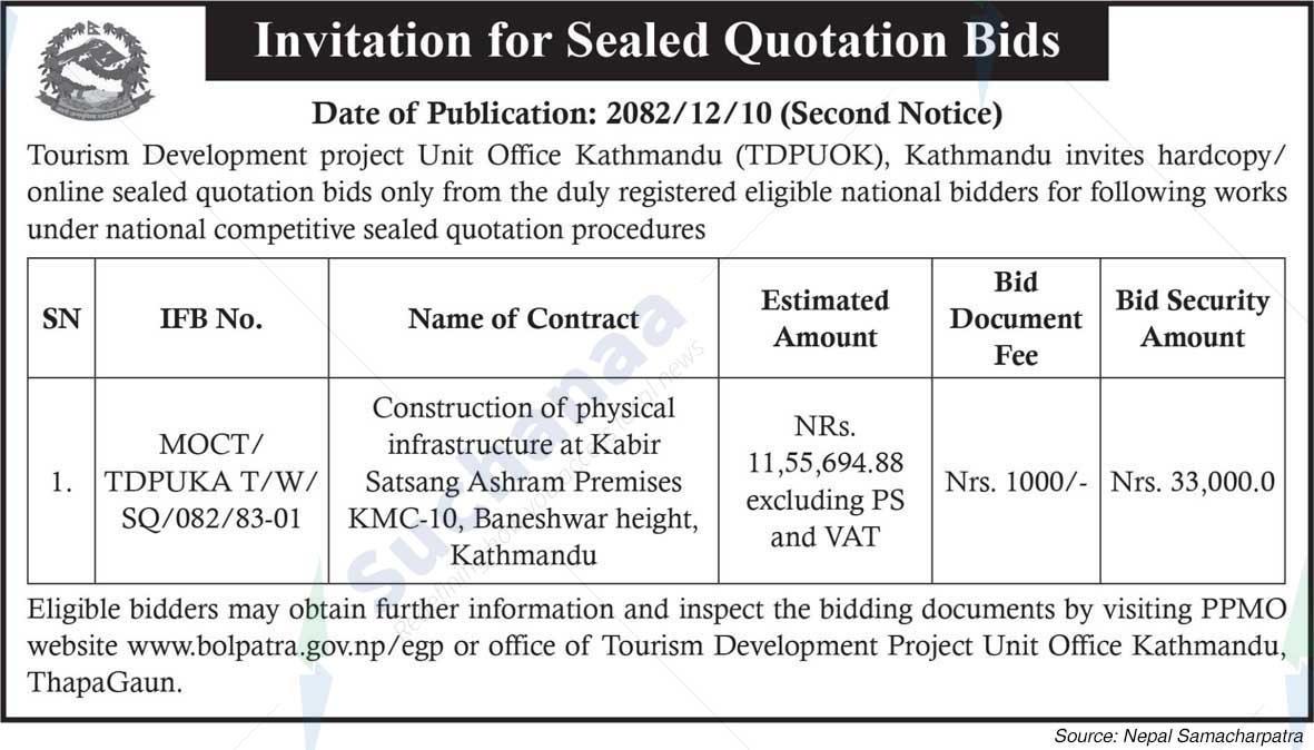 Tourism Development Project,Unit Office Kathmandu